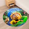 Maya the Bee Printed Round Rug Carpet Chair Rug Area Rug Entryway Doormats,for Office Chair Living Room Bedroom Kitchen Room.