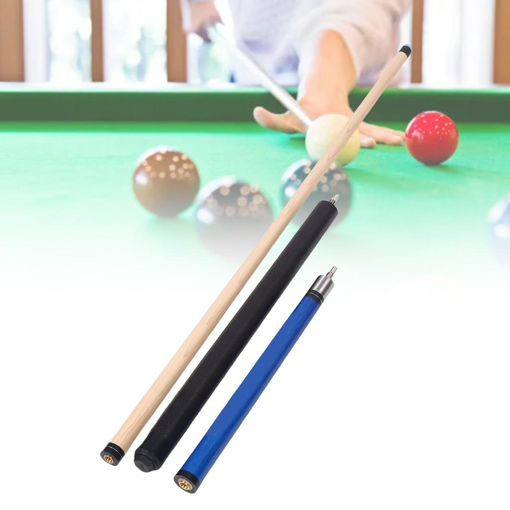 Heavy Hitter Jump Break Cue 3 Piece Pool Stick 14mm Tip Maple Wood with Rubber Bumper