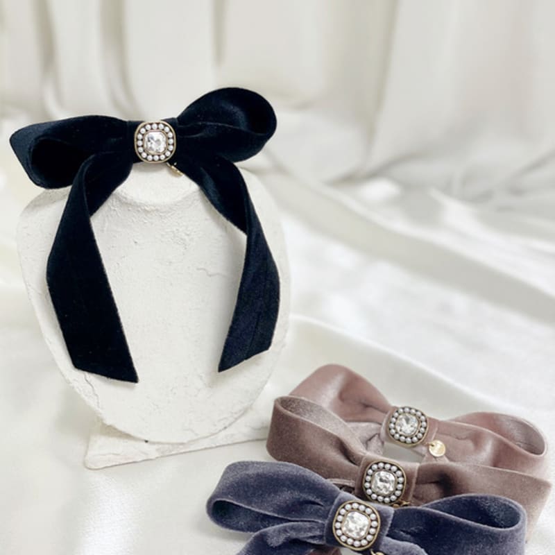 BESTY Velvet Ribbon Pin Hairband and Gopchang 3-piece Gift Set