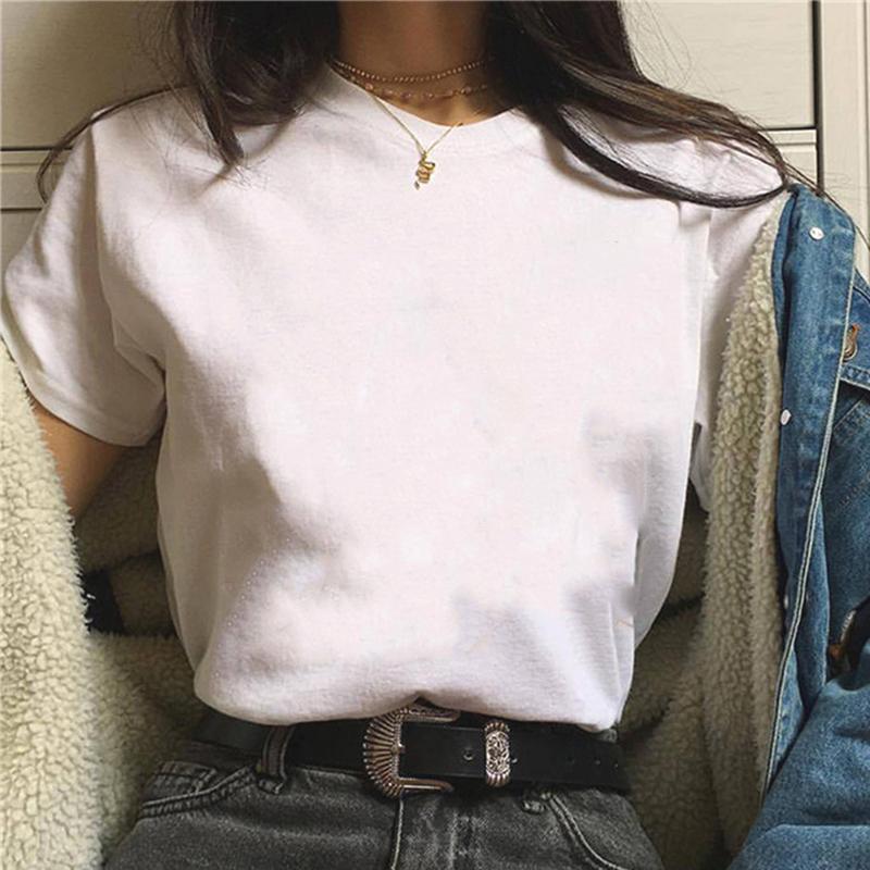 Women Crown Funny Print T Shirt Fashion Summer O Neck 90S Clothes Girl Casual