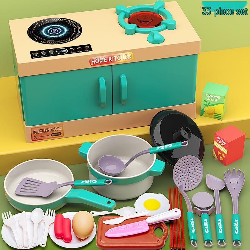Children's Pretend Play Kitchen Set - Cooking Toys for Boys & Girls Ages 3 to 6