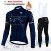 2027 Winter Tour De Italy Thermal Fleece Cycling Clothes Men Jersey Suit Outdoor Road Bicycle Clothing Bib Pants Set