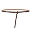 Women's Genuine Leather Non-hole Knotted Thin Belt Decorative Women's Dress Versatile Women's Belt Running Belt
