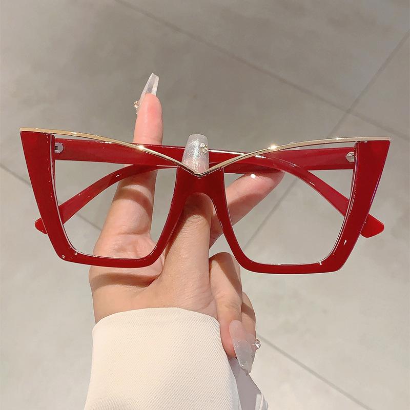 

Anti Blue Light Optical Oversized Glasses Women 2026 Luxury Designer Myopia Customize Prescription Reading Cat Eye Glasses Frame красный