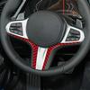 2x Bright Red Carbon Fiber Car Steering Whee Strip Sticker For BMW Z4 G29 19-22