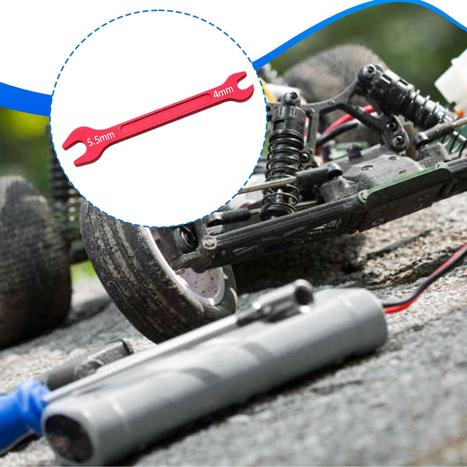 

Aluminum Alloy Open-end Wrench, RC Car Repair Tool, Model Car, Pull Rod Structure Li червоний