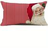 1PCS Christmas-themed Pillowcases: Snowman, Santa, Trees & Let It Snow Designs Sofa bed cushion cover, New Year home decoration