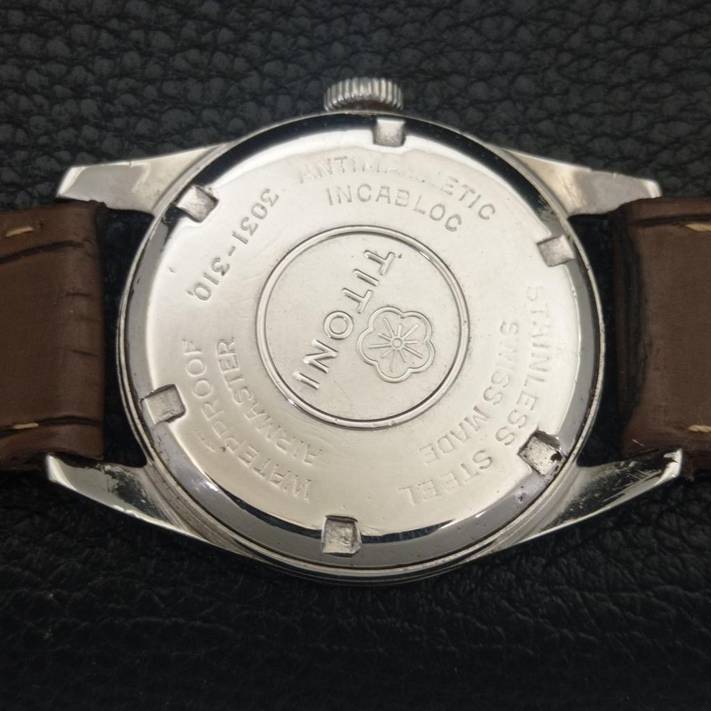 SWISS VINTAGE TITONI AIRMASTER TITOFLEX HAND-WINDING MENS WATCH A703250-1 R213a-a703250