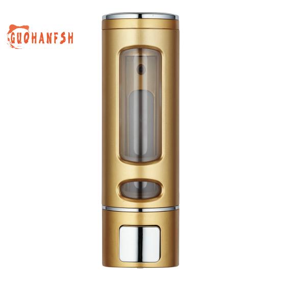 

Многофункциональный дозатор мыла с вертикальным насосом, большая емкость, настенный монтаж, быстрый слив, аксессуары для ванной комнаты золотистый