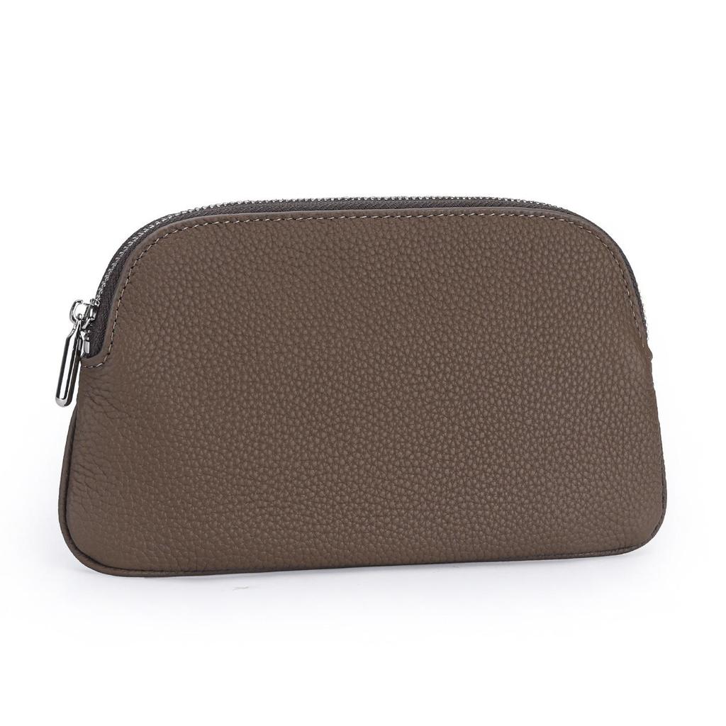 Women's Genuine Cowhide Leather Long Wallet with Phone Holder and Zipper