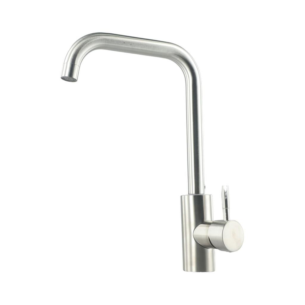 1PC Kitchen Faucet Single Handle 2 Holes Ceramic Valve Anti-corrosion, Wear-resistant 304 Stainless Steel Cold And Hot Mixer Tap