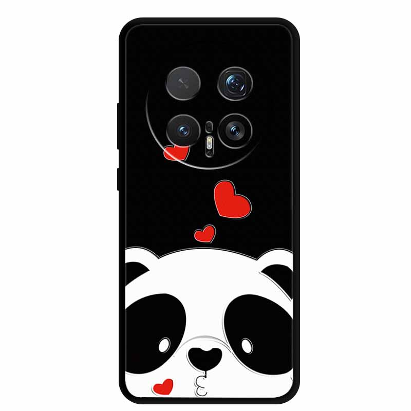 6.71" For Honor Magic8 Pro 5G Case 3D Emboss Relief Flower Black Silicone Soft Back Cover Case For Honor Magic 8 Pro Case Shells