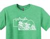 Nebraska State Map Shirt, Butterfly, Gildan Softstyle Tee