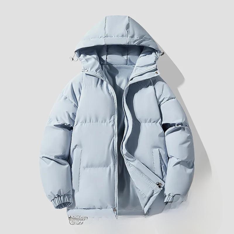 Herbst/Winter Baumwollmantel Jacke Daunenbaumwolle Gepolstert Verdickt Mit Kapuze Pufferjacke Für Männer Und Frauen Lässig Locker Geschnitten Oberbekleidung