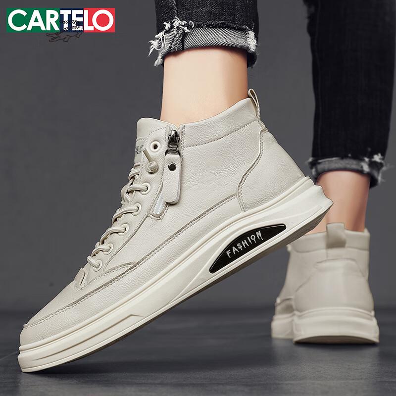CARTELO Men s High-Top Casual Sneakers 44