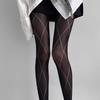 Dames Zwarte Diamant Raster Visnet Panty Hoge Stretch Ruitpatroon Mesh Panty Mode Elastisch Kousen voor Clubkleding #