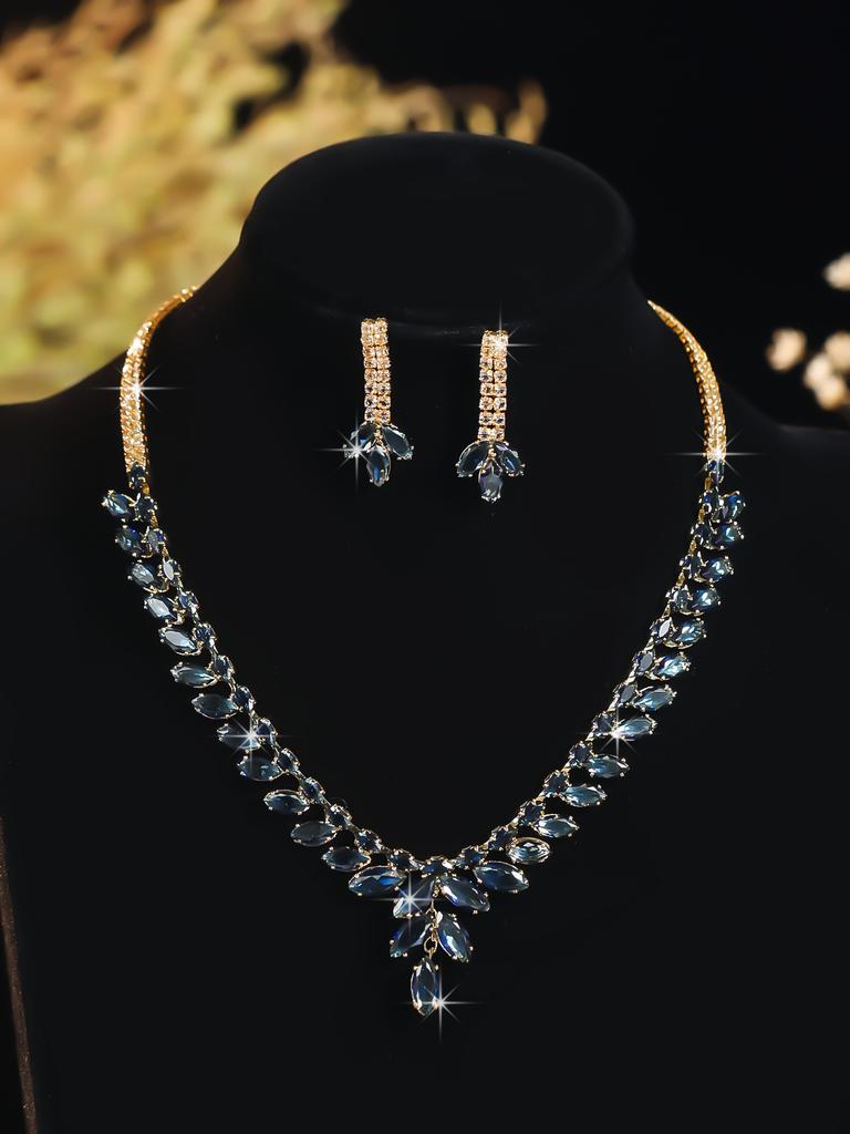 Alloy Necklace Set - Fashionable Banquet Jewelry Chain For Women - Bridal Wedding Jewelry Set
