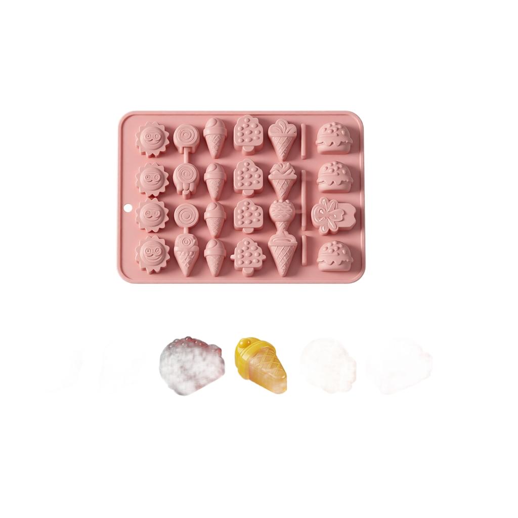 Silicone Mold for Candy Chocolate Multi-Shape DIY Handmade Baking Mold Flexible Non-Stick Soft Candy Chocolate Mold for Home Kitchen Use