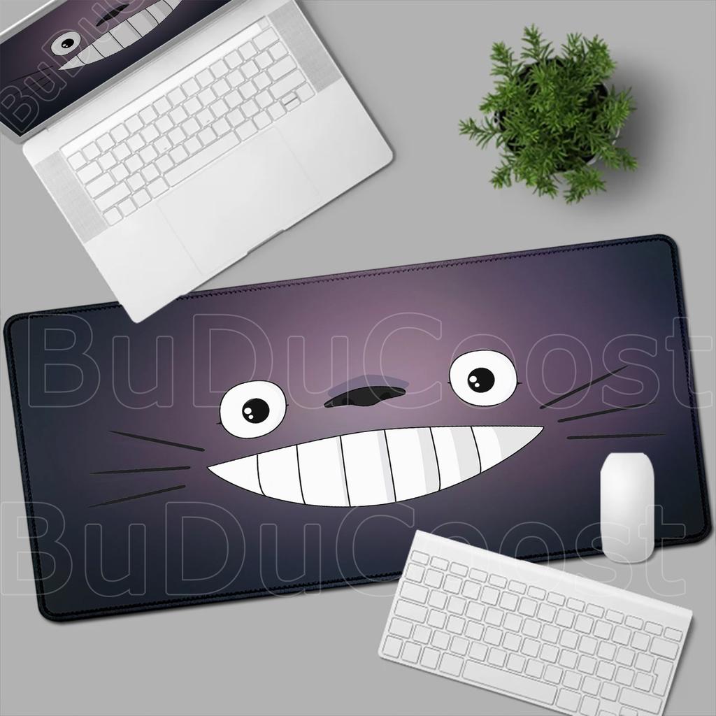 Tappetino Mouse Bordo Bloccato Anime T-Totoros Mouse Pad Accessori Gaming per Laptop Nuovo Gioco per Computer Tastiera Tappetino da Scrivania Mousepad XXL per Regalo