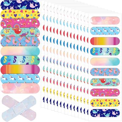 100-120Pcs Cartoon Animal Pattern Children's Catch Hemostatic Patch First-Aid Children Strip Emergency Kit Wound Plaster Patches