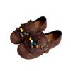 Thick-soled fringed Birkenstocks autumn niche beaded Doudou shoes new all-inclusive Birkenstocks