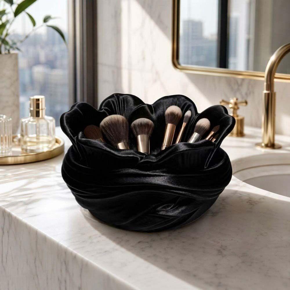 Flower Plastic Pen Holder Luxury Makeup Brush Holder  Dresser Vanity Desk