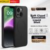 IPhone 14 Plus Case, Apple 14 Plus Protective Cover, Skin-Friendly Liquid Silicone Magnetic Full-Cover Soft Case, Midnight Black