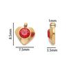 10pcs Gold Color Stainless Steel with Crystal Rhinestone Charms Heart Pendants for DIY Necklace Earrings Charm Jewelry Making
