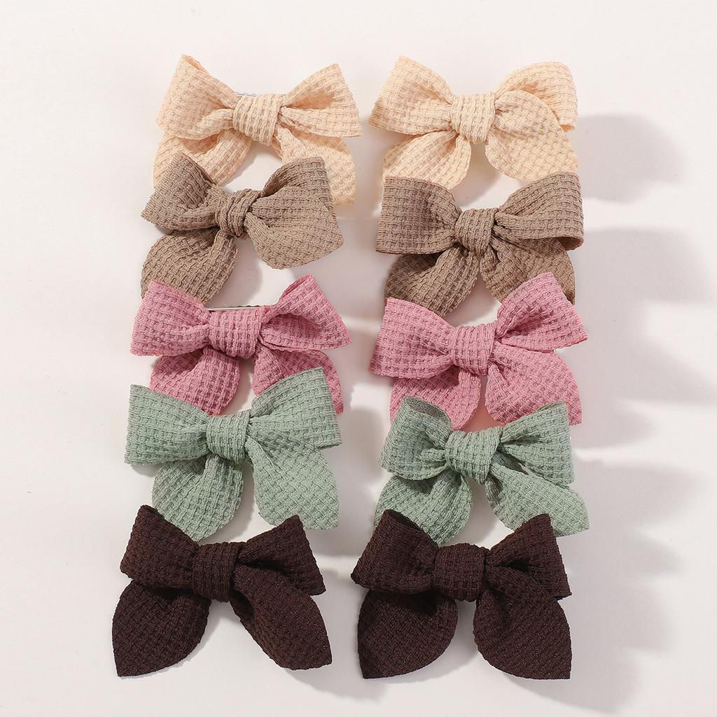10/20pcs 2.5'' Candy Color Ribbon Hair Bows Clips Set for Baby Girls Cute Handmade Hairpin Barrettes Kids Hair Accessories