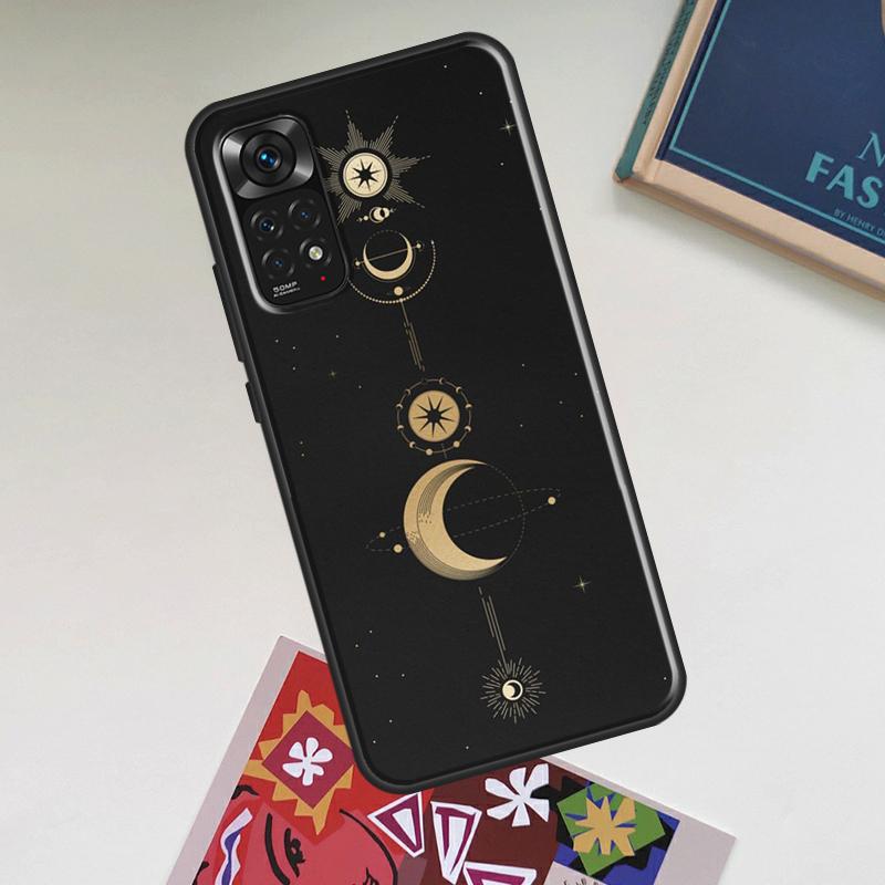 Galaxy Moon Stars Phase Totem Art Case For Xiaomi Redmi Note 12 Pro Plus 8 9 10 11 Pro 8T 9S 10S 11S 12S 9C 10A 10C 12C Cover