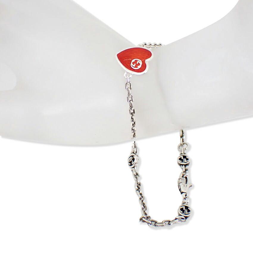 

[Used] GUCCI 925 heart motif bracelet/g516-45