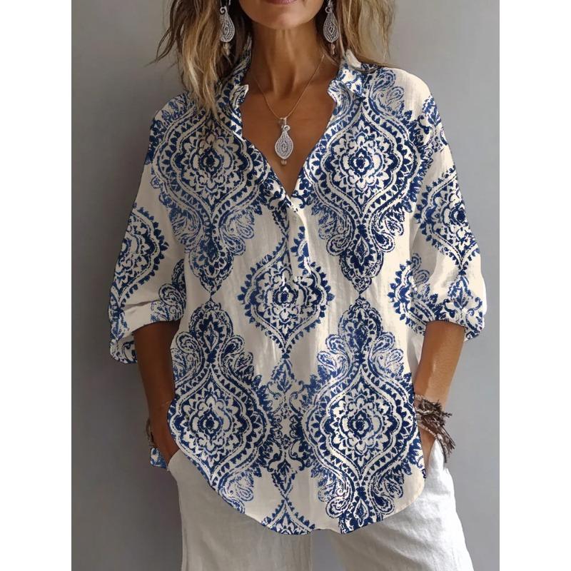 JPNTKY Women's Fashion Casual Long Sleeve V Neck Blouses & Shirts