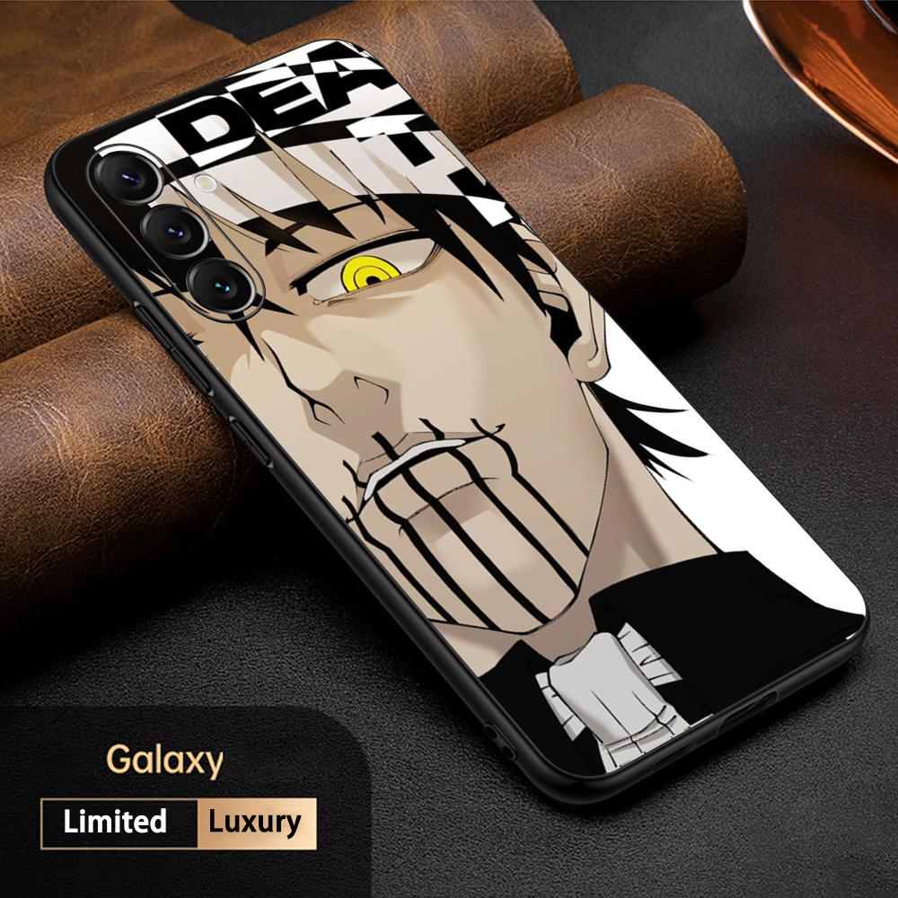 Soul Eater coole Anime-Mann Handyhülle für Samsung Galaxy S25 S24 S23 S22 S21 S20 Plus Ultra Note20 Weich Schwarz