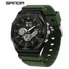 SANDA Multifunctional Sports Watch - Large Dial, Luminous, Waterproof Design for Students.