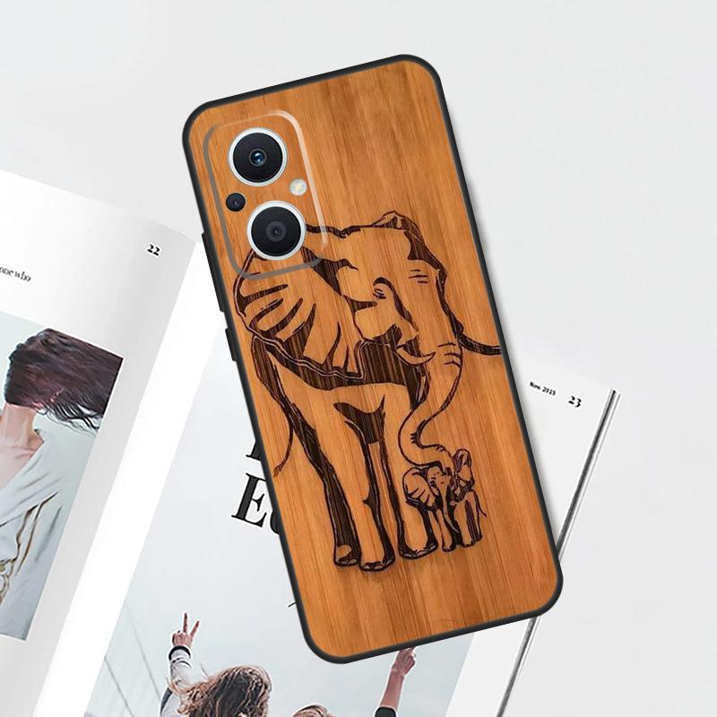 Bamboo Wood Pattern Skull Print Case For OPPO Reno 8T 4Z 5Z 4 5 6 7 8 Lite 10 Pro OPPO Find X6 Pro X2 X5 Lite X3 Neo Cover
