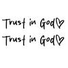 2/4/6/8Pcs Trust in God Rearview Mirror Stickers Strong Stickiness Waterproof Self Adhesive Car Decals Automotive Exterior Decals
