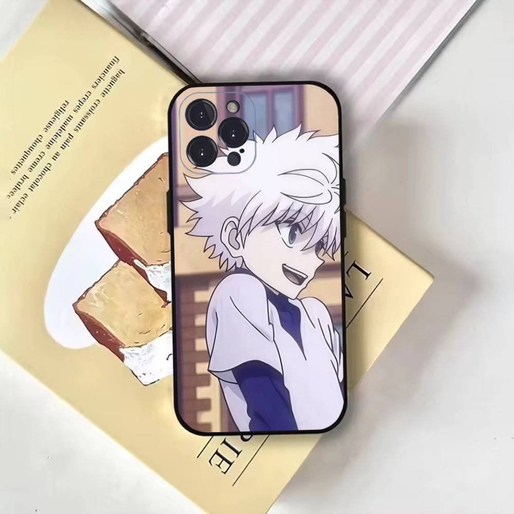 K-Killua Z-Zoldyck Phone Case For iPhone17,16,15,14,13,12,11 Plus,Pro Max,Soft Black Cover