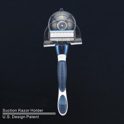 2Pcs Shaver Holder Suction Cup Transparent Hook Razor Rack Waterproof Removable