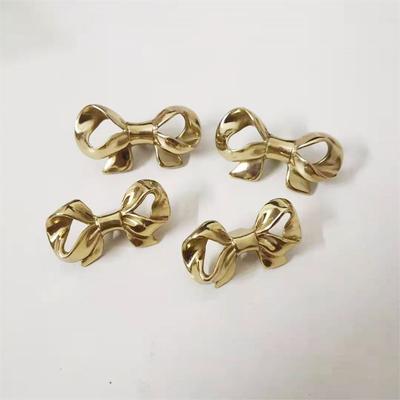 1 szt. Uchwyt do szuflady Mebel Szafka Gałka komody Mosiądz Retro Kokardka Jednootworowy