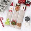 Christmas Home Decoration Supplies  Snowman Elk Linen Refrigerator Handle Stickers Microwave Handle Cover