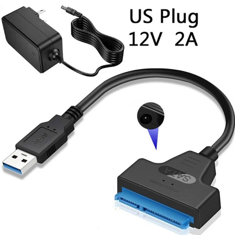 2.5" 3.5" USB 3.0 To Sata 3 Adapter Cable USB3.0 Hard Drive Converter Cable For Samsung Seagate WD 2.5 3.5 inch HDD SSD