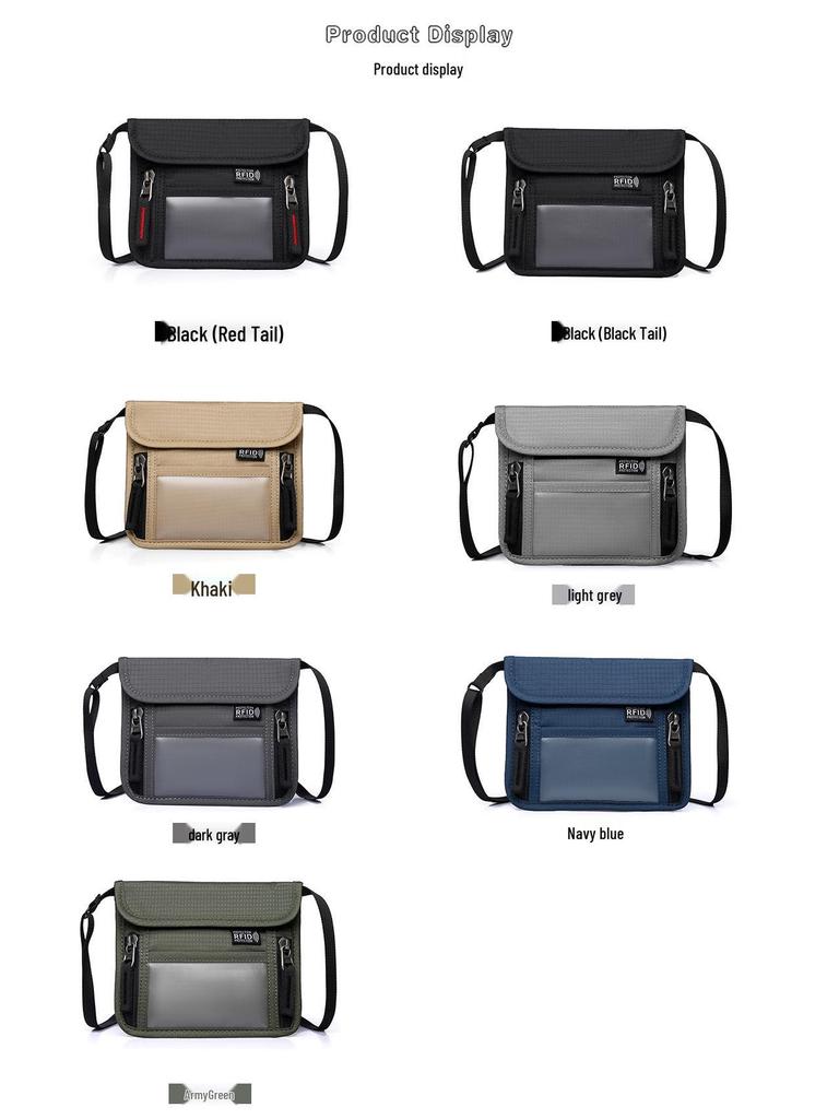 Slim Anti-Theft Passport & Document Holder - Multi-Functional Hanging Bag with Card Slots