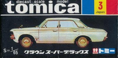 Tomica 30th Anniversary Black Box Reprint 3 Crown Super Deluxe 1/65