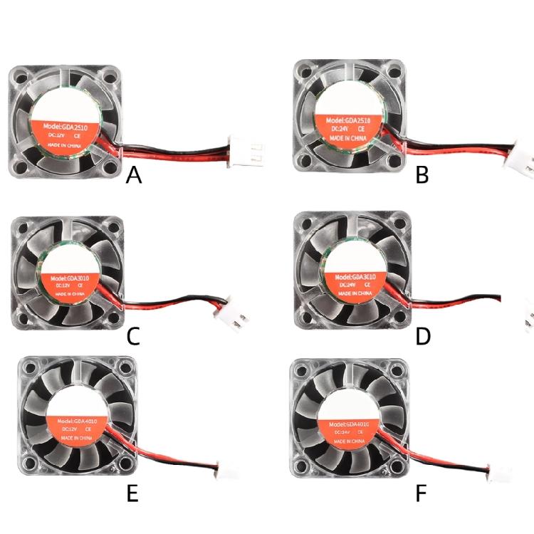 3D Printer Part Hotend Part Upgraded Hydraulic Cooling Fan 2510 3010 4010 12V/24V XH2.54 Coolers Radiator for 3D Printer