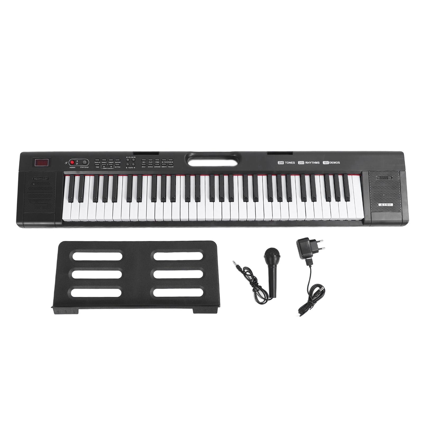 

Piano Keyboard 61 Keys Electric Handheld Portable 200 Sounds 200 Rhythms 60 Demonstration Songs for