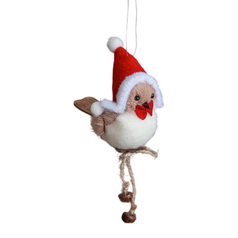 

Realistic Plush Bird Hanging Decorations Soft Foam Red Winter Accessories Pendant For Christmas Tree Party