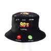 Quick Drying Sun Hat Retro Graffiti 80s 90s Fisherman Hat Fashion Reversible Bucket Hat  Unisex