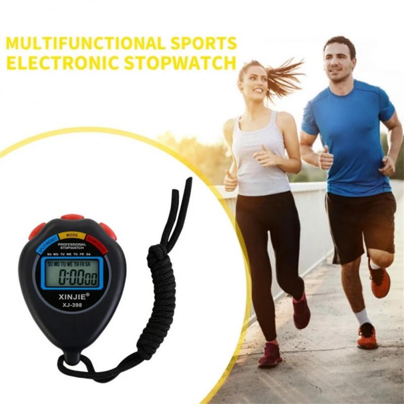 New Classic Waterproof Digital Professional Handheld LCD Handheld Sports Stopwatch Timer Stop Watch with String Timers Stopwatch