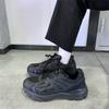 Shoes Women's Lightweight Platform Hong Kong Style Dad Shoes Women's 2025 New Spring Black Campus Style Couple Casual Shoes