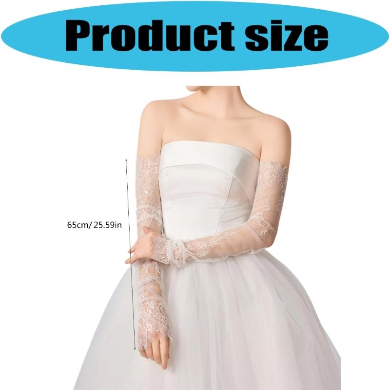 Tulle Gloves for Women and Girls in Theme Party Comfortable to Wear Elastic Nightclub Tulle Lace Gloves